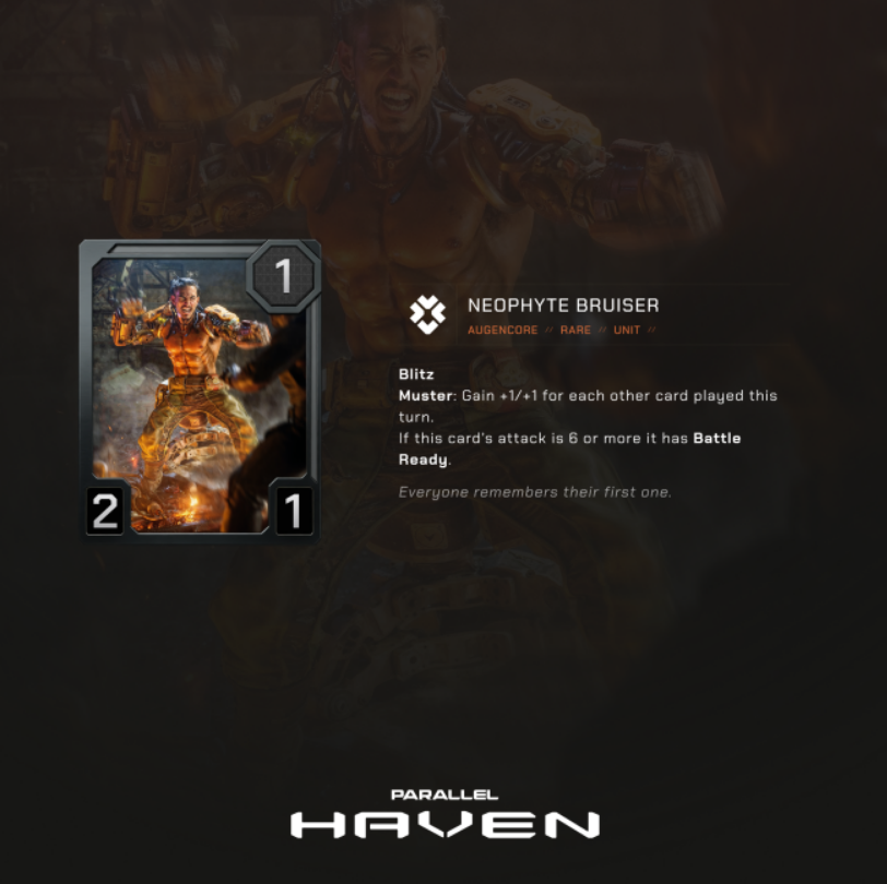 Getting bigger with each card played this guy is incredible for only 1 energy + the ability to trade immediately.
Play enough cards and you can even go face!