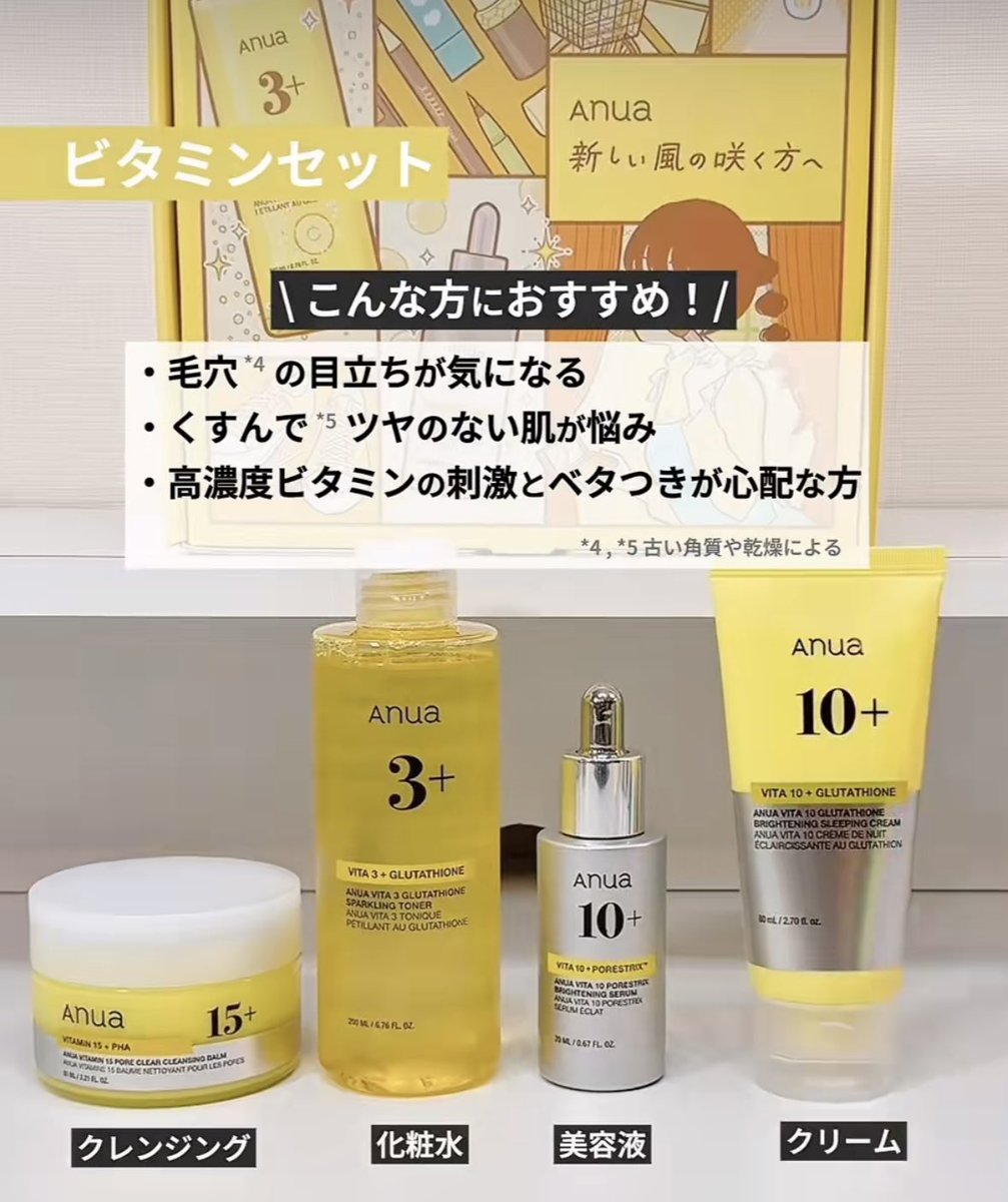 アヌアはビタミンセットとレチノールセットにした💛💜 おまけの
