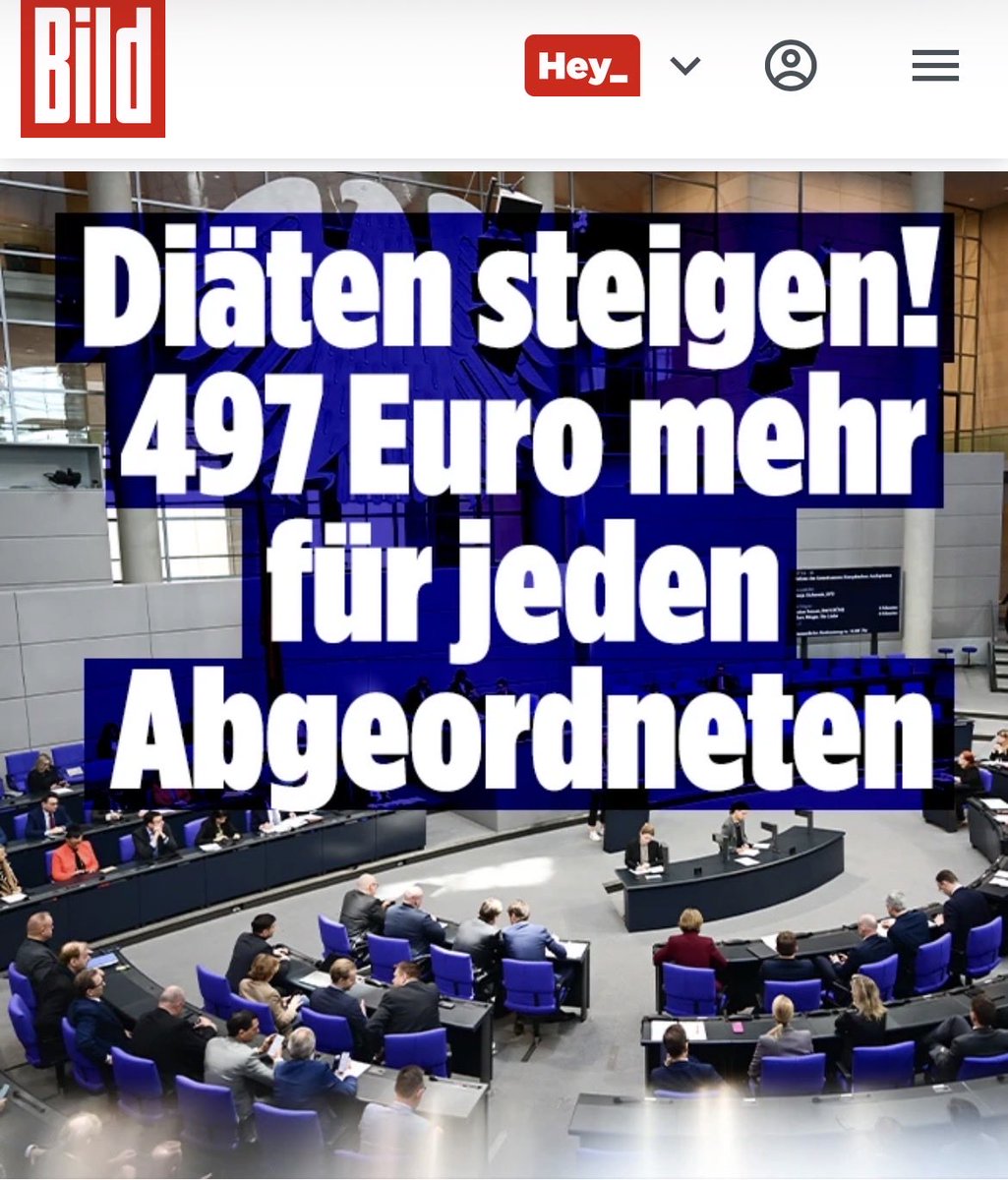 Diäten steigen …

Macht doch 1.000 daraus.