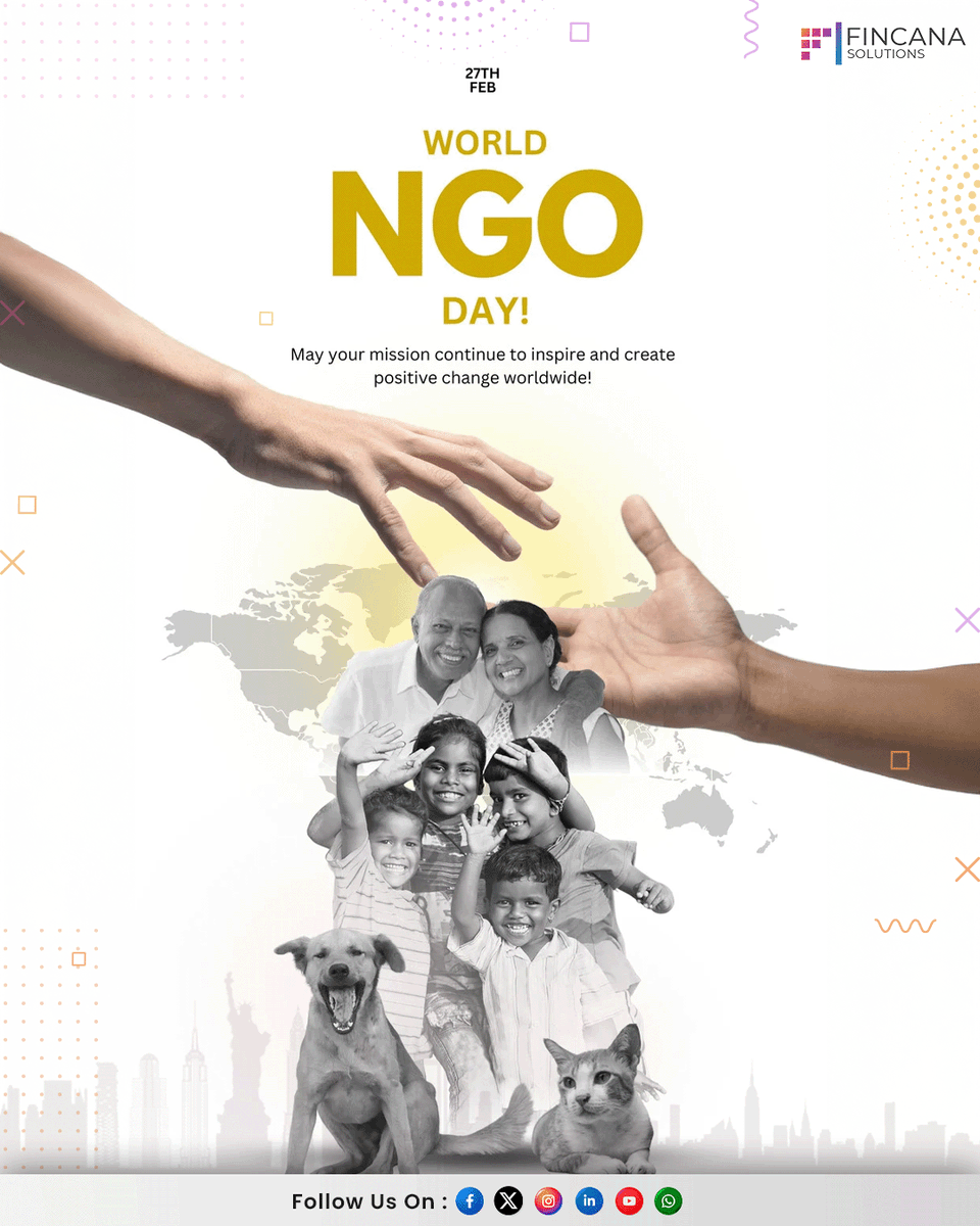 FincanaSolution's tweet photo. Today we celebrate the hearts behind the help.  

On World NGO Day, we recognize every volunteer, leader, and supporter working toward a more inclusive and compassionate world.  

Your efforts matter. Your impact lasts.
#WorldNGODay #volunteersmakeadifference #CommunitySupport https://t.co/ab33YWLMhF