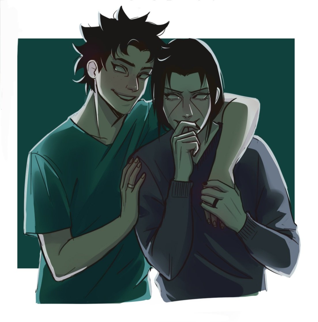 imJessiT's tweet photo. Itachi con Kisame acá chacalon y con su otro novio Shisui por que yo dibujonpara complacerme a todo mundo jajja saludos https://t.co/9qejrUtxhU