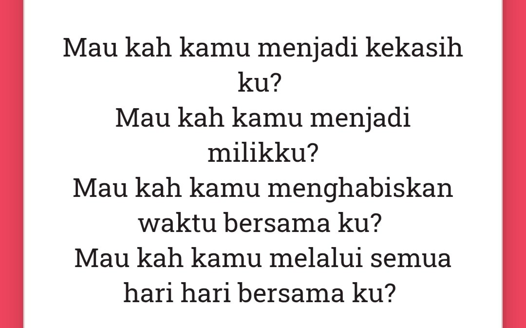 Awalnya baca surat, kirain surat cinta seperti biasanya. Akhirnya malah nangis + deg-degan + ditembak lagi 😭
Siapa sih yang gak meleleh diperlakuin kayak gini? 
Kalau kamu tanya lagi hari ini. Jawabanku tetap sama iya mau, selalu. ❤️