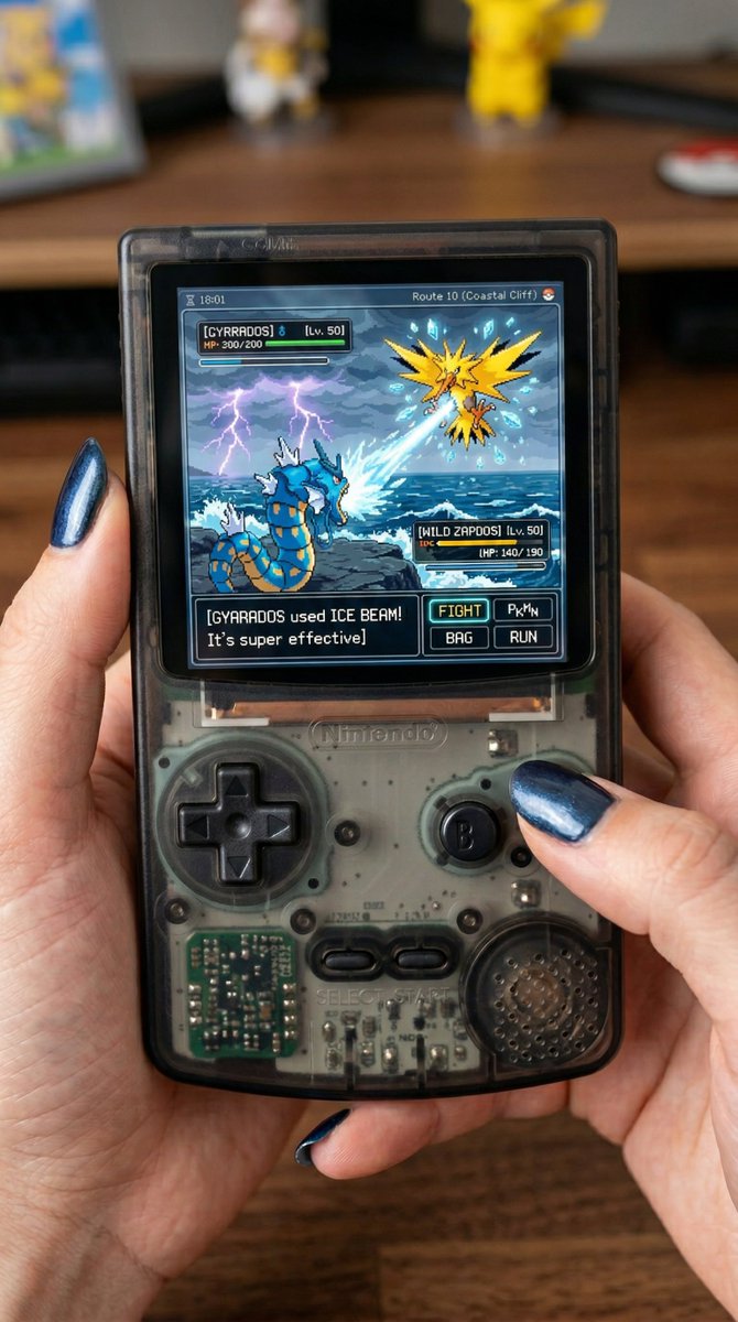 Translucent Game Boy battle