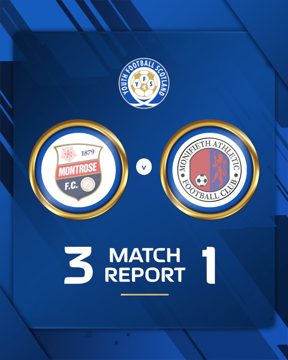 𝗠𝗔𝗧𝗖𝗛 𝗥𝗘𝗣𝗢𝗥𝗧 📝

𝘼𝙧𝙘𝙝𝙞𝙚 𝘼𝙣𝙙𝙚𝙧𝙨𝙤𝙣 reports on the U13 DDYFA Sandy Edmonds League, in which <a href="/MontroseFCYouth/">Montrose FC Academy</a> extended their lead at the top with a 3-1 win over <a href="/MonifiethAthFC/">Monifieth Athletic FC</a>.

𝙁𝙪𝙡𝙡 𝙢𝙖𝙩𝙘𝙝-𝙧𝙚𝙥𝙤𝙧𝙩 𝙝𝙚𝙧𝙚 ▶️ yfs.news/montrosemonifi…