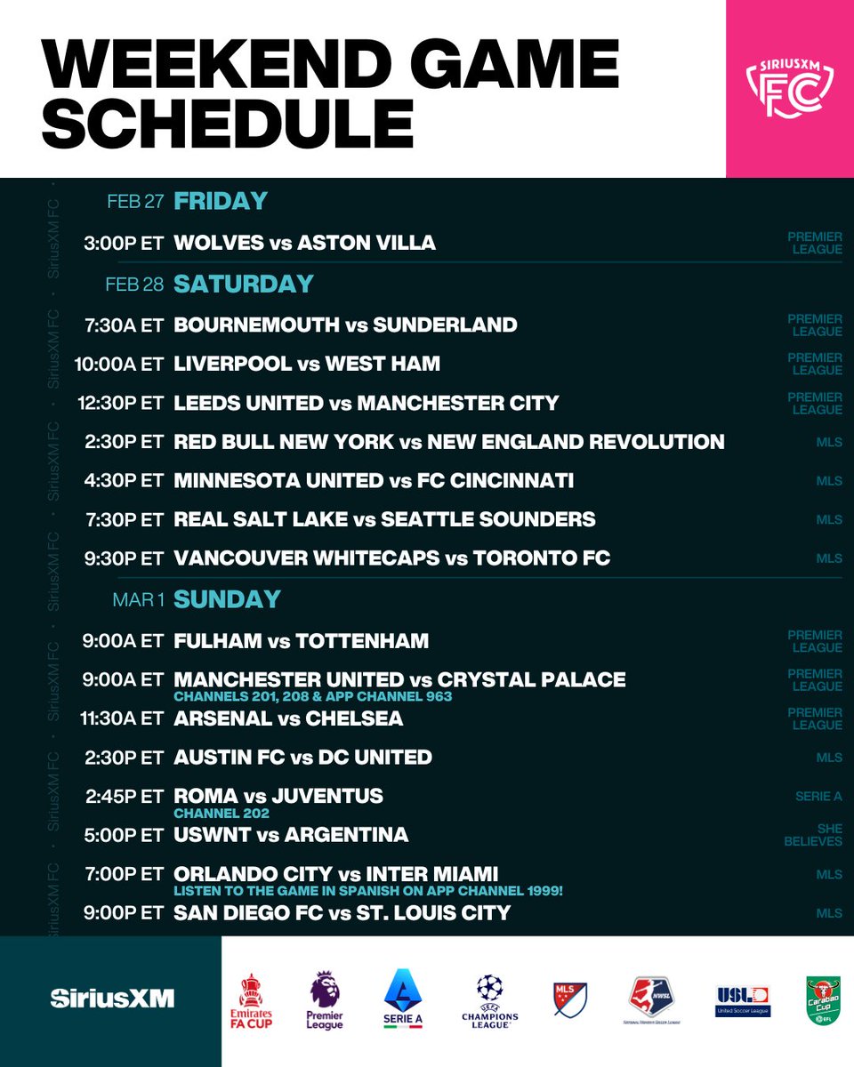 SiriusXM FC tweet media