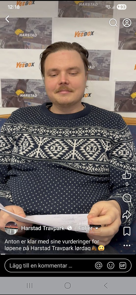 Tipsen ute til lunchtrav imorgon