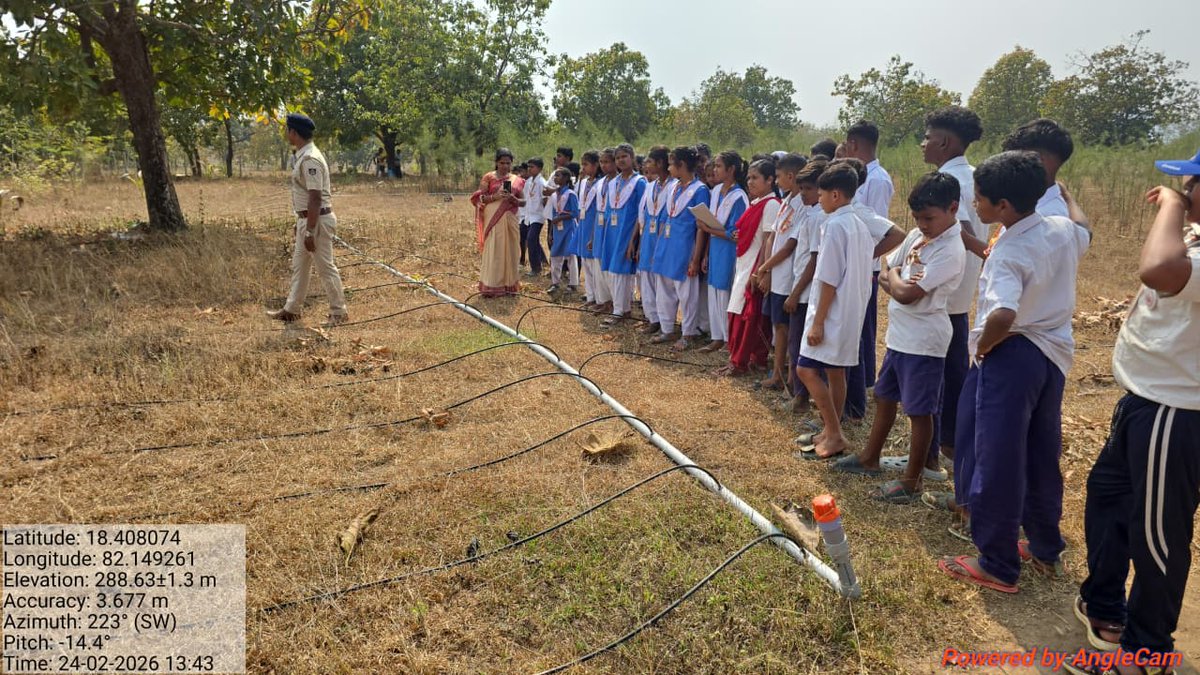 Students from PM SHREE Nodal High School visited the UTP plantation site at Sindhiguda under K. Gumma Section. During the visit, the field staff briefed the students about the plantation activities being carried out at the site and explained the importance of plantations for