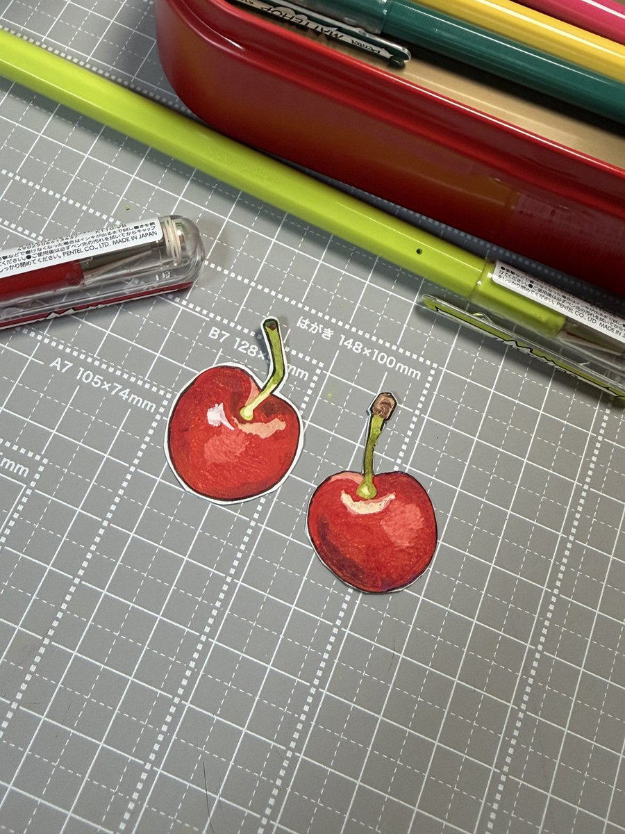 進級制作終わったご褒美で買ったボールペン、めっちゃ可愛い色使い