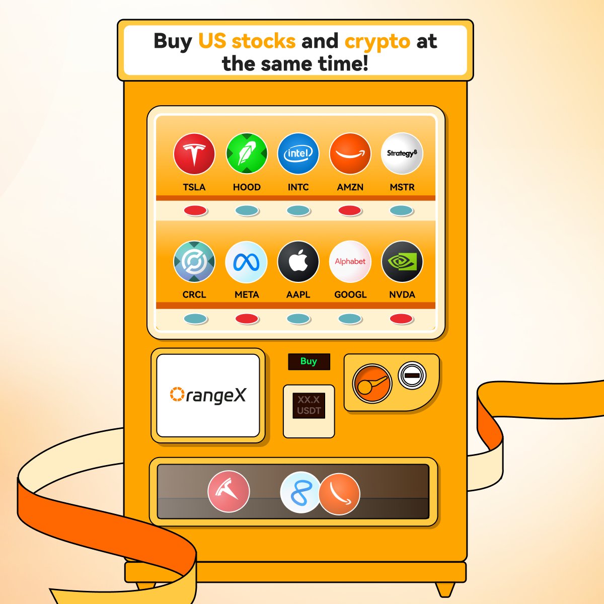 Why use a traditional broker when you can trade US stocks AND crypto all on #OrangeX? 🍊🚀

Stop switching between apps! 📱
Join us today for exclusive perks and the next big airdrop! 🎁📈