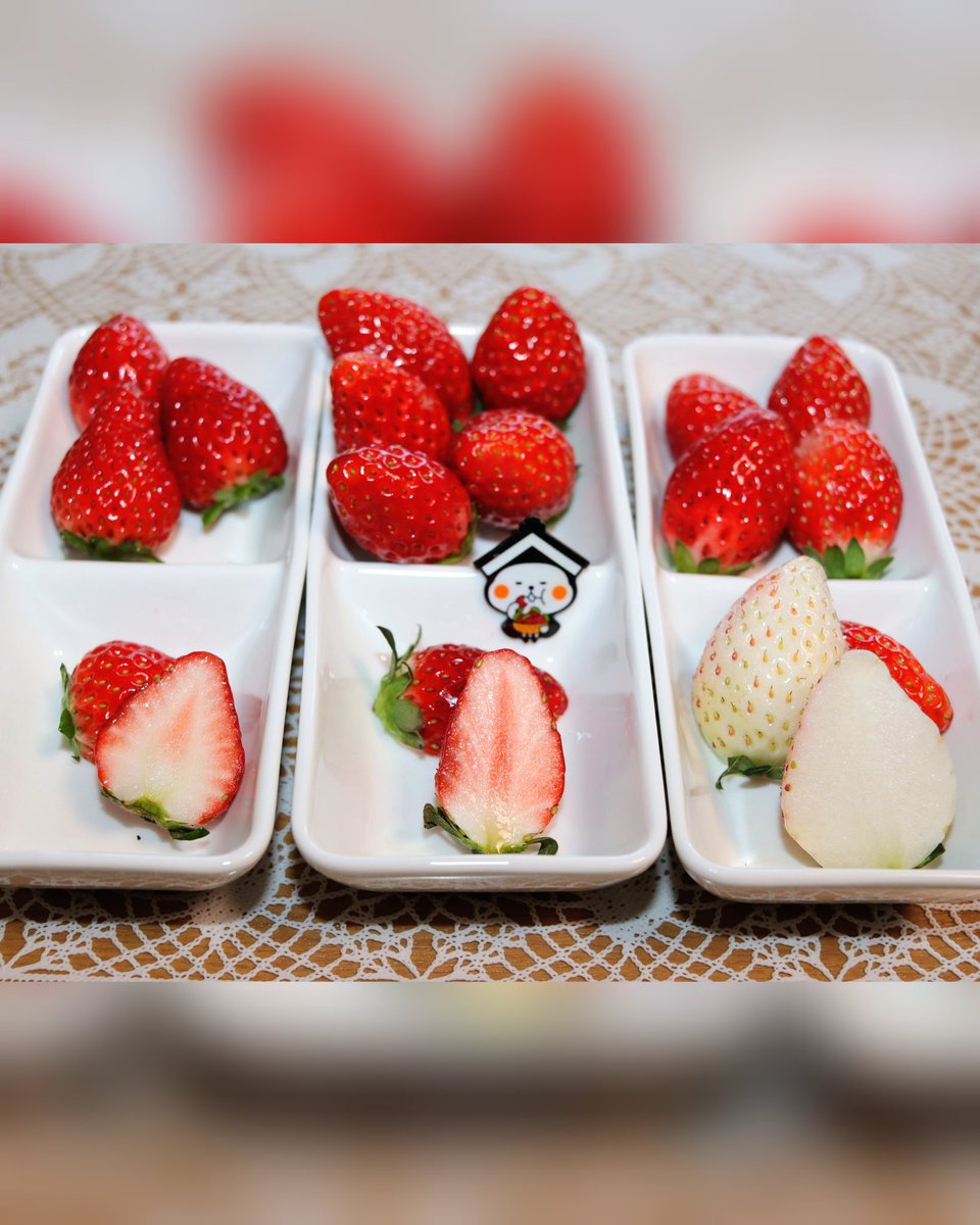 MShBcyk5z48UJqq's tweet photo. 栃木のいちご大好き
🍀😌🍀食べくらべ
•(とちあいか )断面がハート、甘さが一番好き
•(とちおとめ)甘味と酸味、昔から好き
•(ミルキーベリー)白くて上品な甘さ好き
いちご好きだよ
#とちぎきぶん #とちぎほっこりきぶん #栃木の魅力を伝え隊
#strewberry #いちご
#photography https://t.co/K9qTG3UaZ0