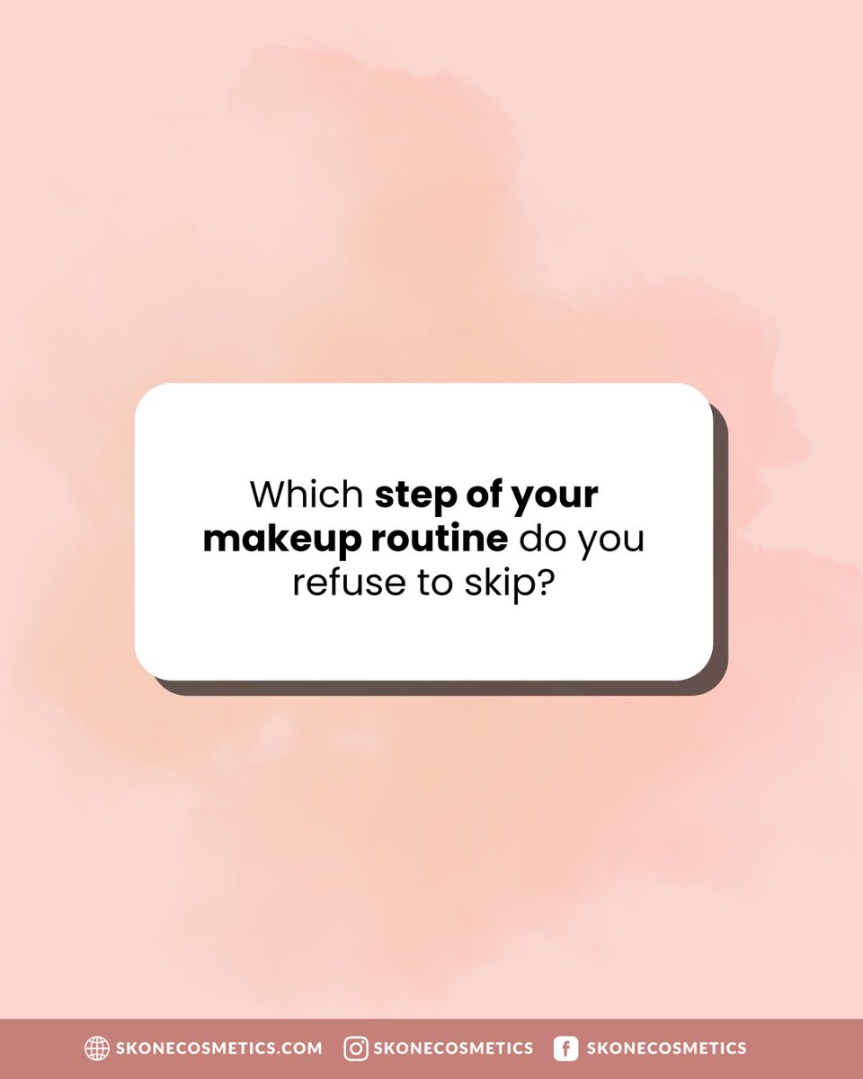SKONEcosmetics's tweet image. We need to know… 😏

Which part of your routine do you refuse to skip? The one you can’t leave the house without… 👀

#makeupartist #makeupaddict #makeuplover #beautybrand #beautybrands #makeupbrand #makeupbrands #cosmeticbrand #crueltyfreemakeup #skonecosmetics