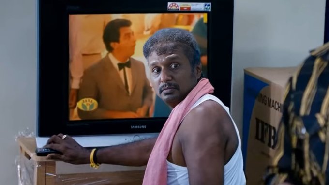 _faaaz's tweet photo. Loki watching Parthiban hasn't moved on from the character yet https://t.co/PeZEQxb0Ng