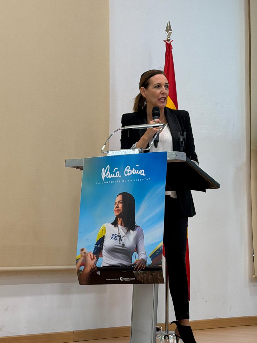 MundoConVzla's tweet photo. 🇪🇸🇻🇪 | Presentación de Documental “María Corina: La conquista de la Libertad”. en Málaga, España.

Con la presencia de Herman Tertsch (@hermanntertsch), euro diputado por Vox y Edmaly Mauco (@EdmalyMT), coordinadora de proyectos Foro Madrid. https://t.co/8YIbpMIk40