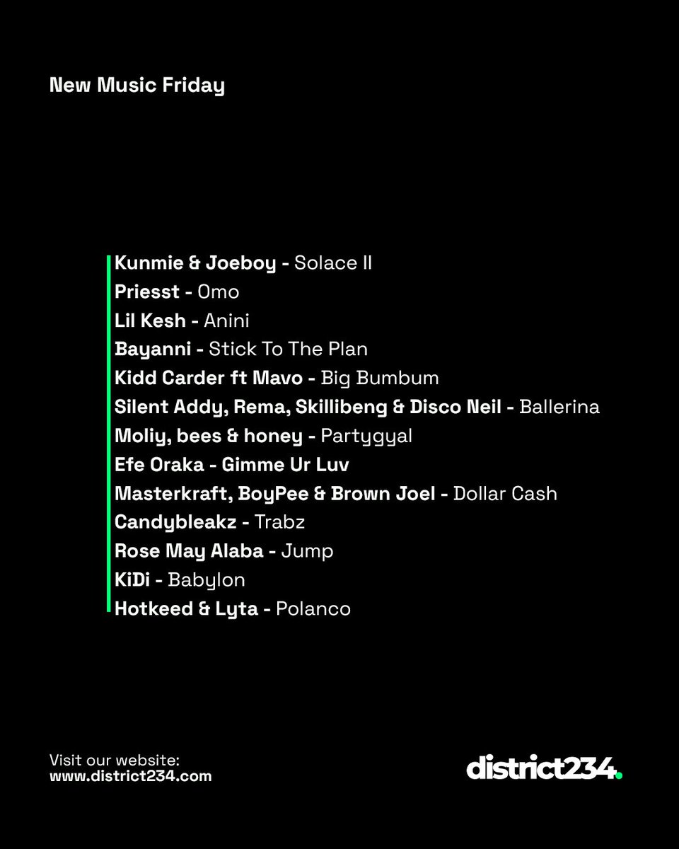 district234wrld's tweet photo. New Music Friday at the District 💚 https://t.co/22AXZ7voJr