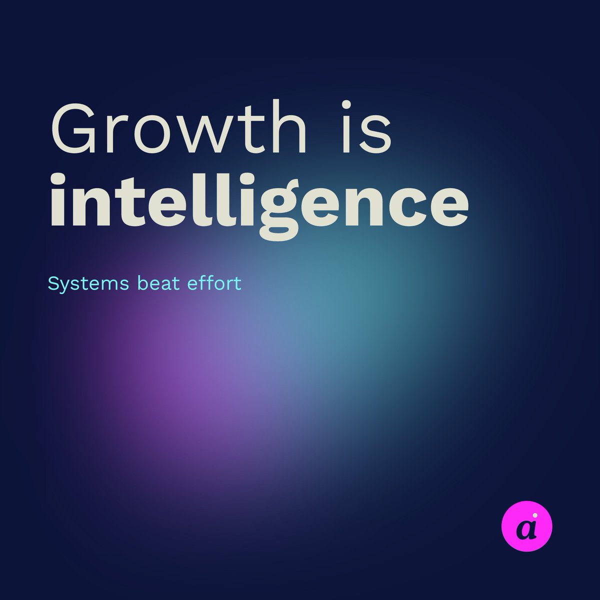 weareageance's tweet image. Growth is becoming an intelligence problem.

Winners convert signals into coordinated action faster.

Strong systems connect demand, sales, pricing, and delivery capacity into one loop.

Where does that loop break in your business?

#GrowthIntelligence #RevenueSystems #Aegance