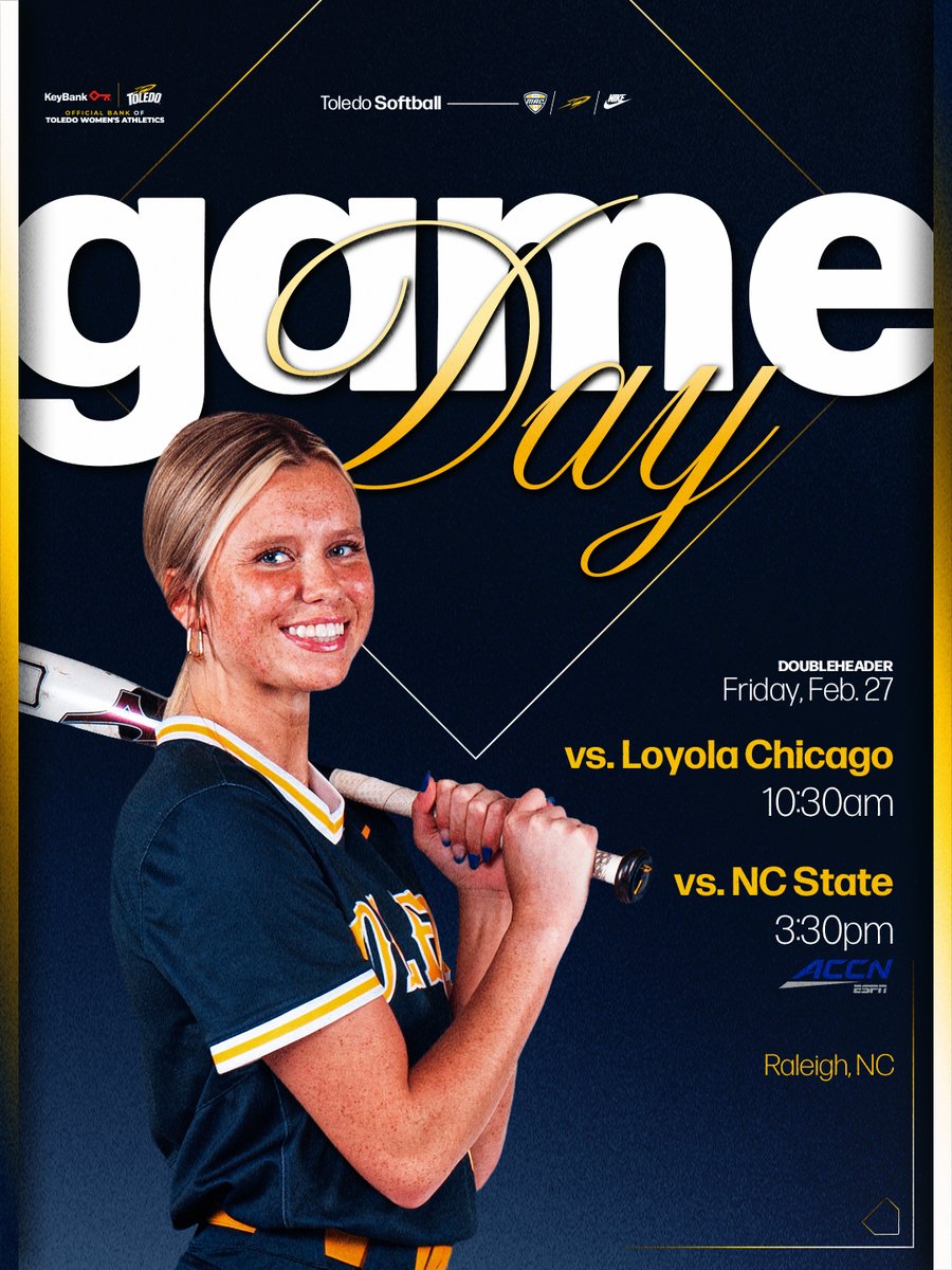 Game day in NC 🤩

🆚 Loyola Chicago
⏰ 10:30 a.m.
📊 bit.ly/4tY6vWj

🆚 NC State
⏰ 3:30 p.m.
📺 bit.ly/3MzZJp0 (ACCNX)
📊 bit.ly/4chwX6S

#TeamToledo