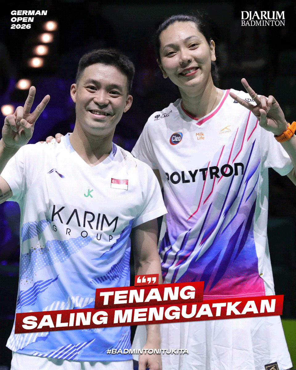 Hee Yong Kai Terry/Gloria Emanuelle Widjaja melaju ke perempat final German Open 2026 usai menumbangkan unggulan keempat, Mathias Christiansen/Alexandra Bøje, 21-19, 15-21, 21-11.

#BadmintonItuKita