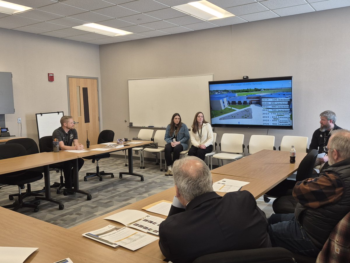 WFPSchools's tweet photo. Senator Kristin Roers and Representative Jim Jonas recently visited Heritage Middle School! Legislators got to get an inside look at the day-to-day operations at HMS, meet educators, and hear from learners. https://t.co/v8pH8Y2hrN