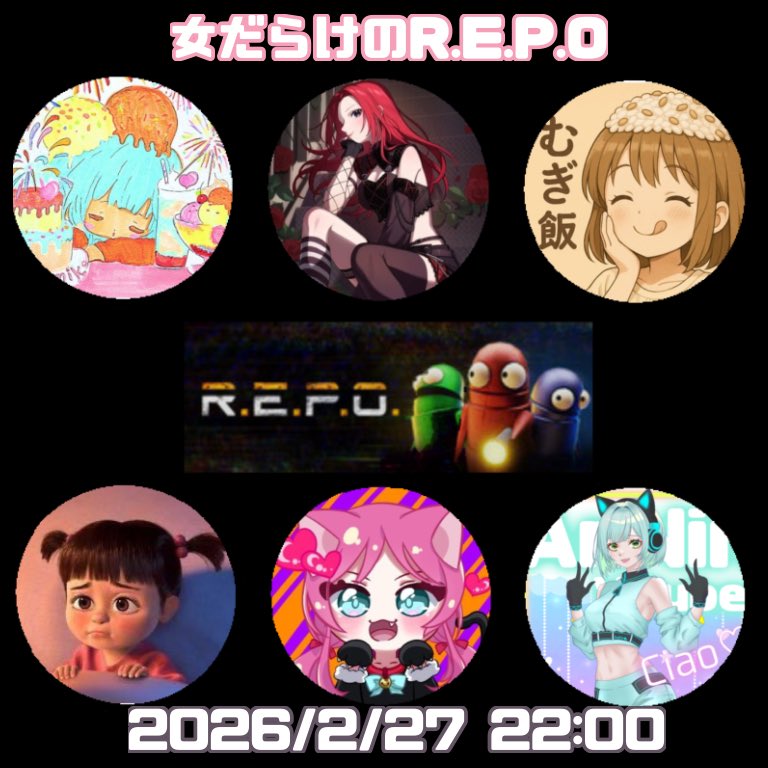 twitch.tv/annin013

女子パR.E.P.Oいくよー(*•̀ㅂ•́)و✧
観にきてねぇー
<a href="/mugimeshi_15/">ムギラカン🎧(むぎ飯)</a> 
<a href="/AKI47338700/">蓮華あき🌹🐈‍⬛</a> 
<a href="/sakimarooo___/">さきまろ</a> 
<a href="/icecream_miko/">icecream</a>