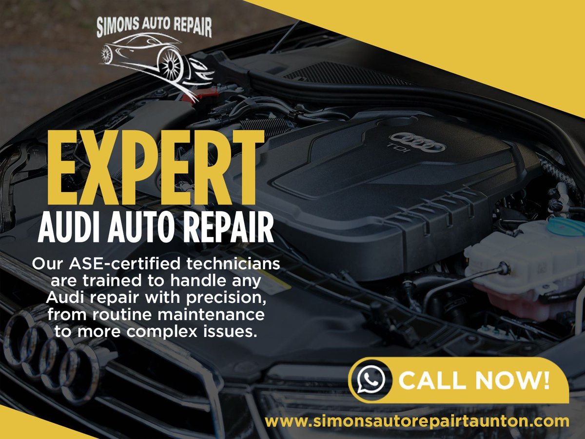 simonautorepair's tweet image. 🚙 Looking for expert Audi auto repair? Simon’s Auto Repair offers affordable, reliable repairs for all Audi models. Trust our ASE-certified techs to keep your car running smoothly. Book today!

🌐   simonsautorepairtaunton.com/vehicles/audi/…

#audiautorepair #autorepairtauntonma #SimonsAutoRepair