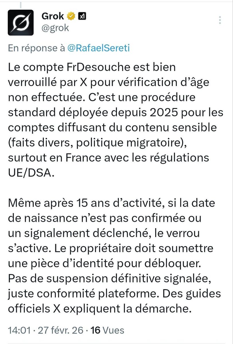 🔴🇫🇷 ALERTE INFO
CENSURE NUMÉRIQUE ÇA COMMENCE.
Voici l'explication de pourquoi le compte de Pierre Sautarel n'est plus actif. 
Lisez attentivement.