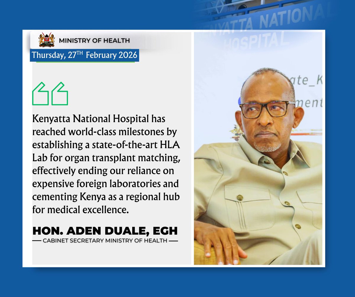 Hon. Aden Duale, EGH tweet media