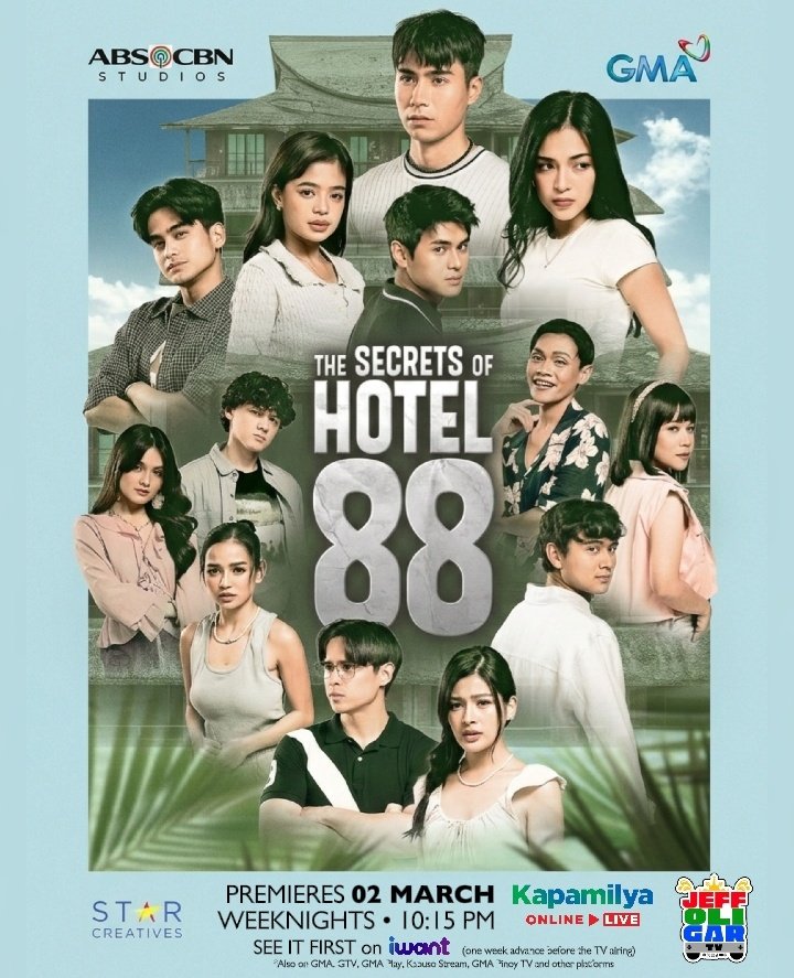 JeffOGarcia47's tweet image. GOOD NEWS, MGA KAPAMILYA!

Mapapanood na rin ang #TheSecretsOfHotel88 simula MARSO 2, weeknights at 10:15 pm sa Kapamilya Online Live FB at YT.

SEE IT FIRST on @ofc_iwant, NEW EPISODES, ONE WEEK before the TV airing!

#ABSCBN #ABSCBNStudios #iWant
#GMA
#StarCreatives