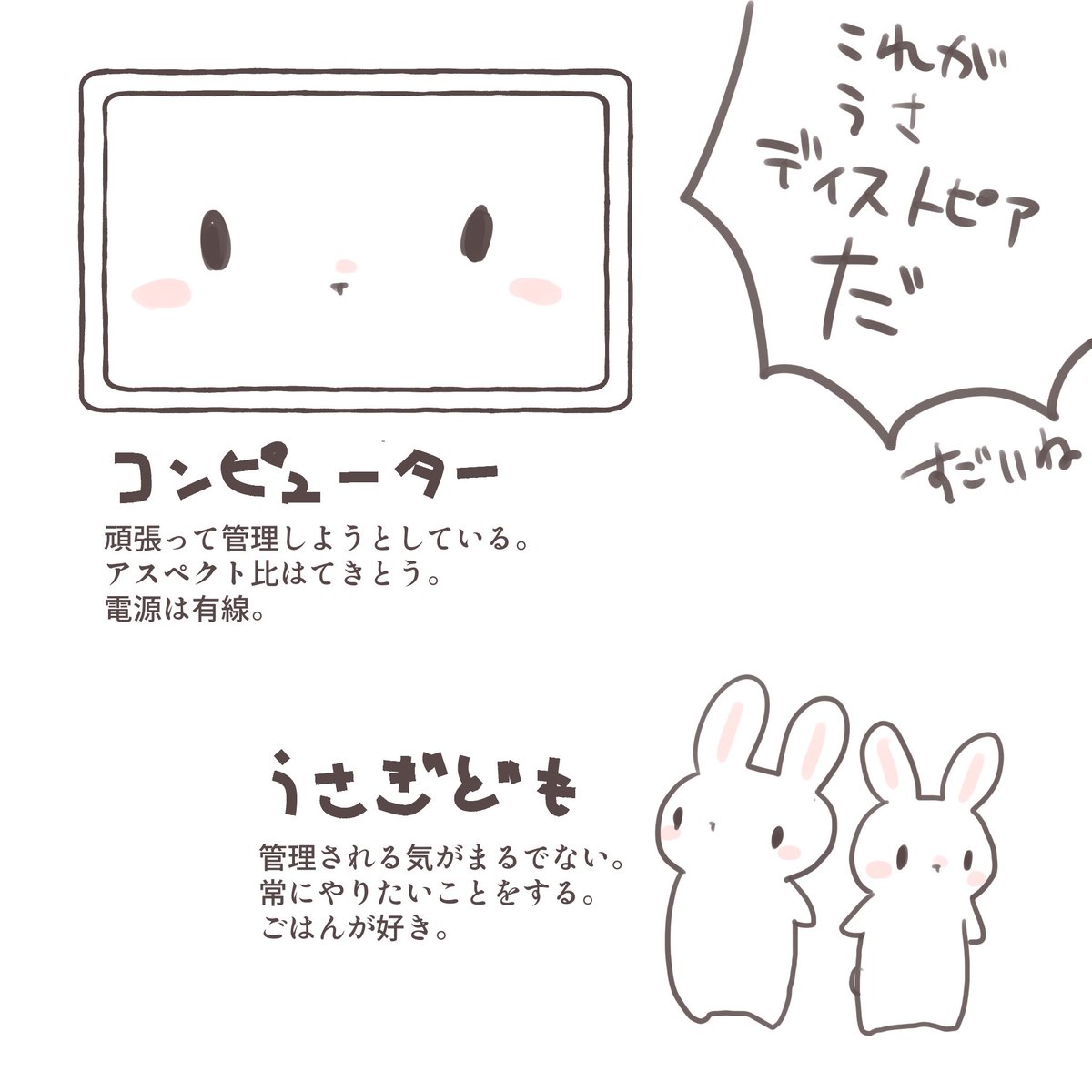 登場うさ物紹介（？）