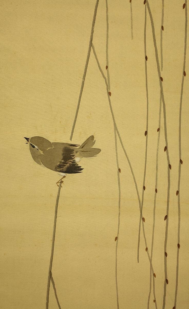 Abe Shunpo (1877-1956) 
Bird on Weeping Willow