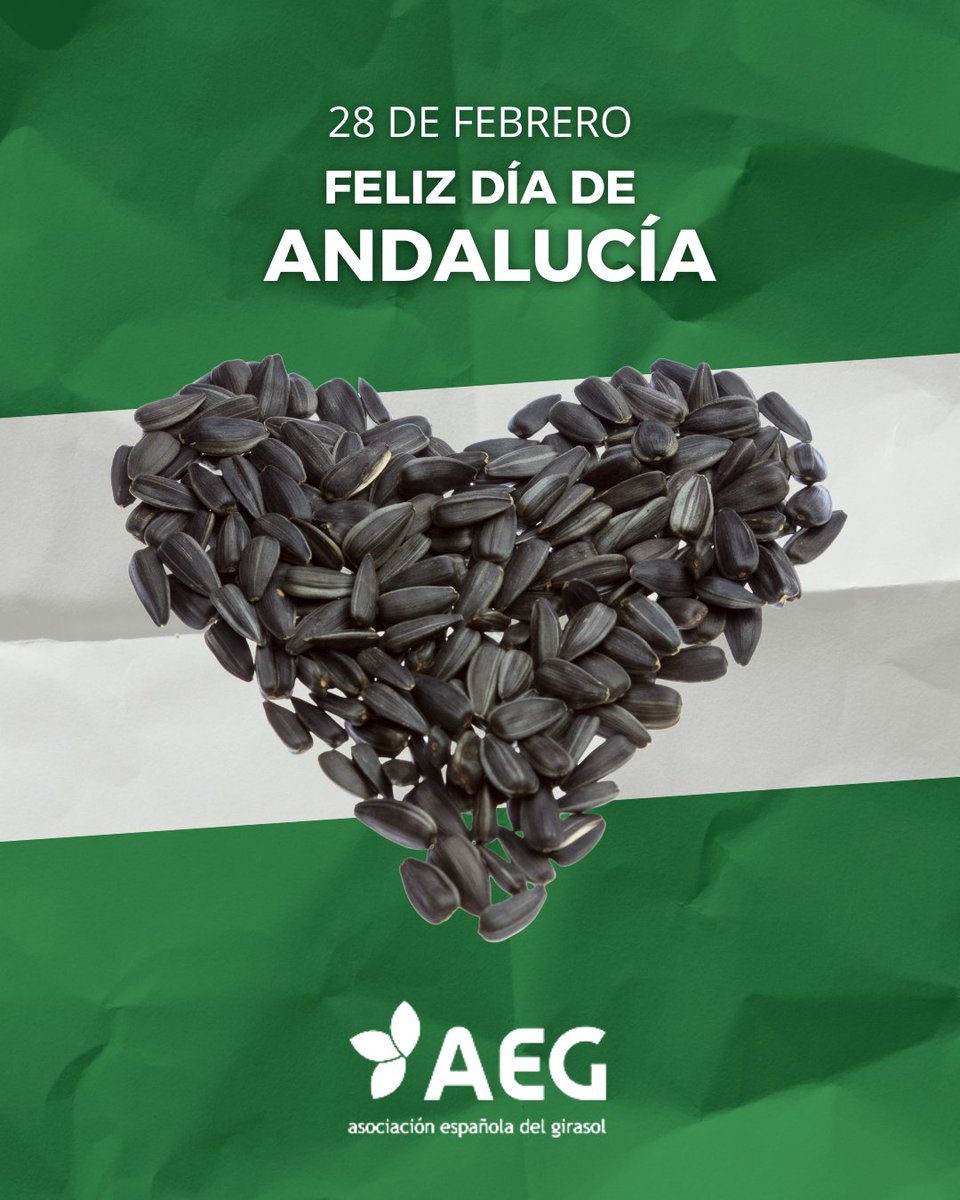 Desde la Asociación Española del Girasol queremos desearos un feliz Día de Andalucía.

Hoy celebramos la tierra, la tradición, el esfuerzo de su gente y el orgullo de una comunidad que mira al futuro sin olvidar sus raíces.

¡Feliz Día de Andalucía!