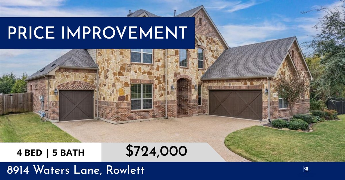 MattesonGroup's tweet photo. 📍 Price Improvement 📍 This recently reduced home at 8914 Waters Lane in Rowlett won't last long, so, don't wait to set up a showing! Reach out here or at (214) 405-3643 for more information! https://t.co/aOOmCdGWJK https://t.co/ATV25Rab5Z