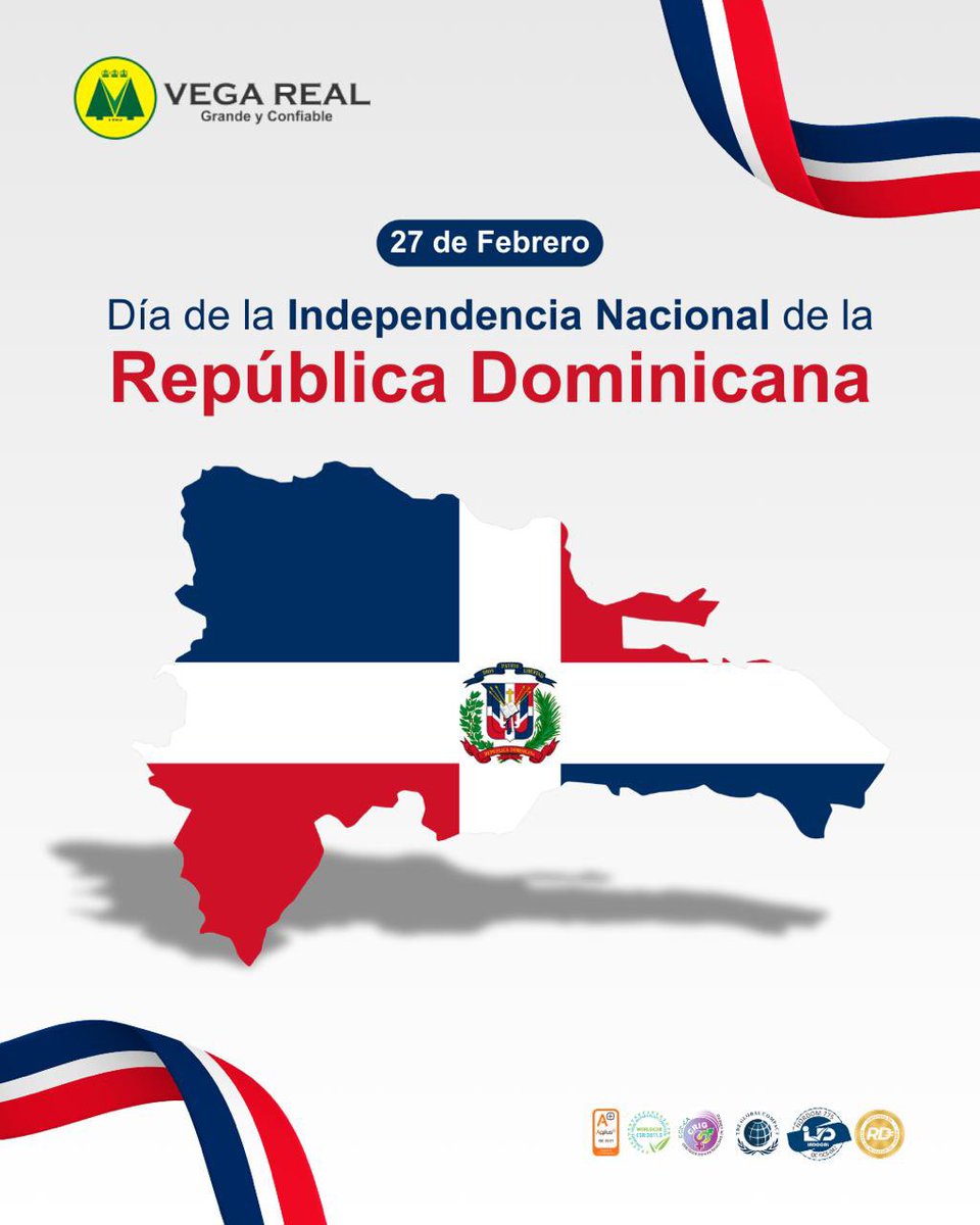 ¡El orgullo dominicano late con fuerza en Vega Real!🇩🇴

Celebrar el Día de la Independencia Nacional de la República Dominicana, nos recuerda el sacrificio de la lucha histórica que marcó el nacimiento de una nación libre y soberana. 

#RD #VegaReal