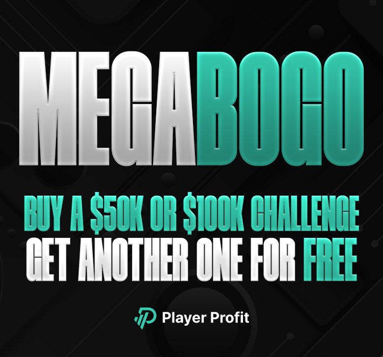 playvo_us's tweet photo. MEGA. BOGO. BUY A $50K or $100K CHALLENGE…
GET ANOTHER ONE COMPLETELY FREE! 💰

THE MOST INSANE PROMOTION WE WILL EVER RUN! https://t.co/056lHP5ELZ