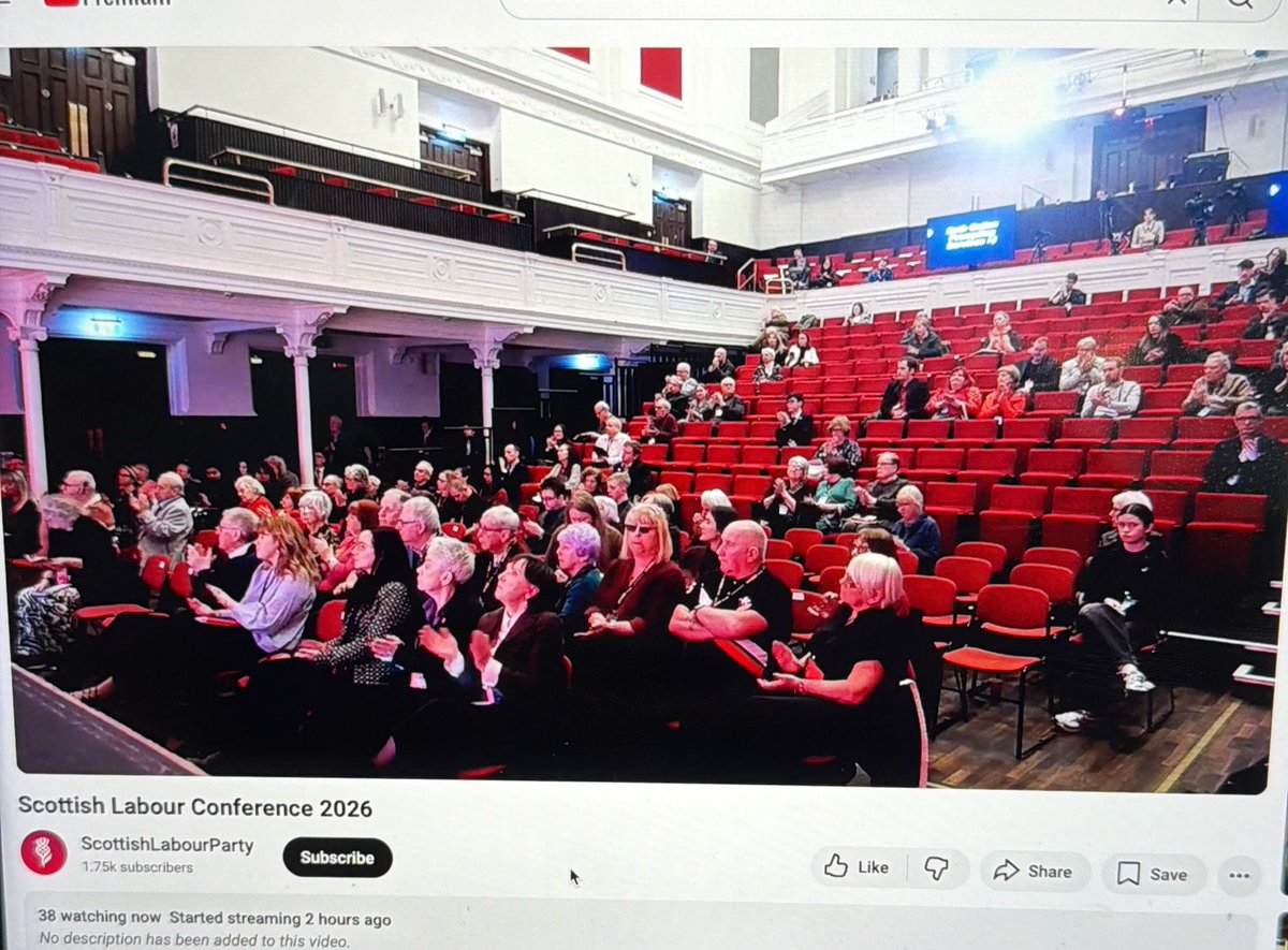 Wow! 

Very few people at Labour’s Scottish Conference and those that are there don’t look very happy or enthused.

Maybe they are all contemplating coming in third or even fourth at the Scottish Parliament Elections.