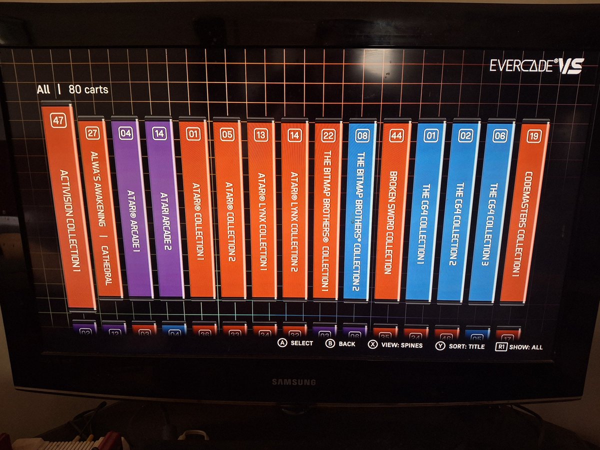 SmilerB9's tweet photo. Hooray! 👏
I have now got #All 80 #Evercade #Cartridges.
I received #TaitoCollection3 &amp; #TheTurricanCollection today 🙂
#EvercadeVS #EvercadeVS_R #EvercadeEXP #EvercadeEXP_R #RetroGames #RetroGamer https://t.co/YLQkulJRqs