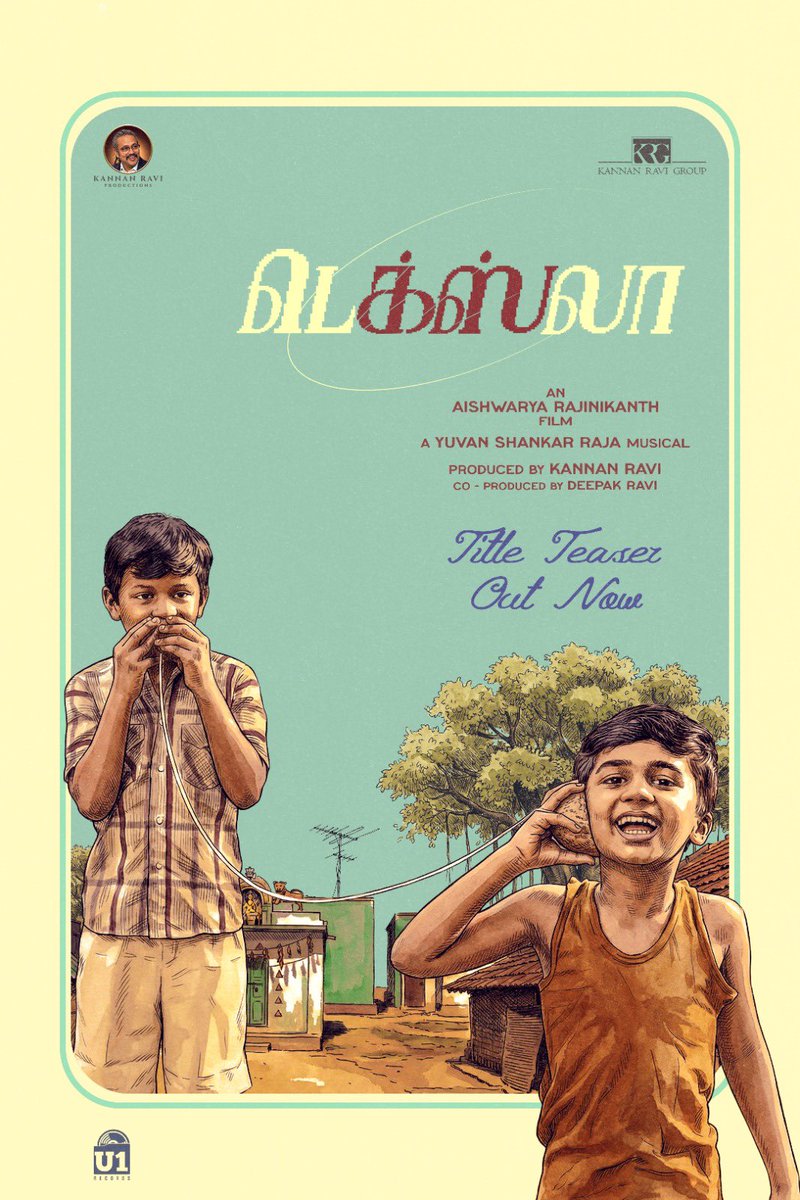 U1Records's tweet photo. Happiness in every little moment. ✨
All set to relive the nostalgia and rewind the magic.

Presenting the title teaser of @KRGOffl ‘s #Production9 - #Texla

🔗 https://t.co/Bcq8vevlJ6

An @ash_rajinikanth Film 

#KannanRavi #DeepakRavi @thisisysr @Srinathvis98982 @prosathish https://t.co/Uxr77oA6fh