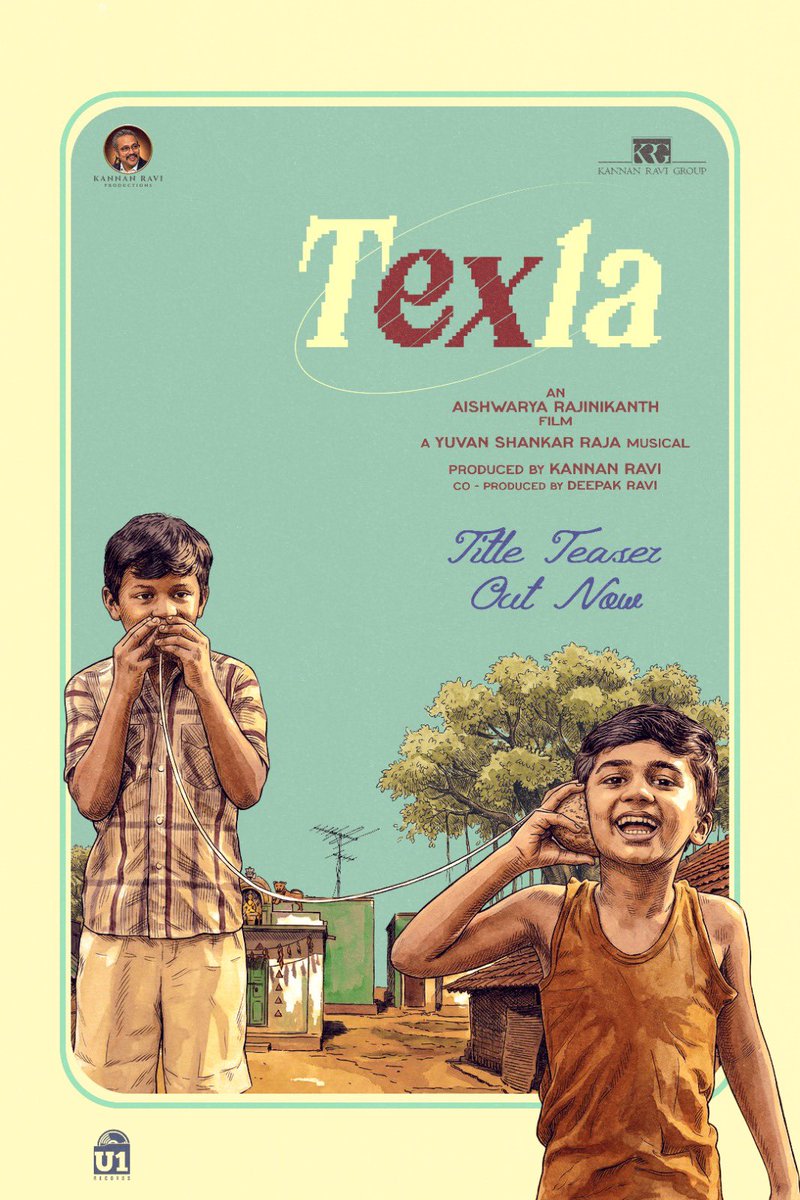 U1Records's tweet photo. Happiness in every little moment. ✨
All set to relive the nostalgia and rewind the magic.

Presenting the title teaser of @KRGOffl ‘s #Production9 - #Texla

🔗 https://t.co/Bcq8vevlJ6

An @ash_rajinikanth Film 

#KannanRavi #DeepakRavi @thisisysr @Srinathvis98982 @prosathish https://t.co/Uxr77oA6fh