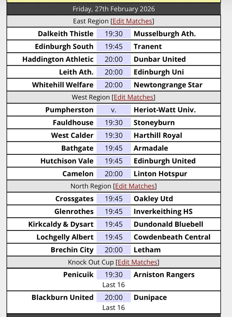 East Of Scotland Football Development League tweet media
