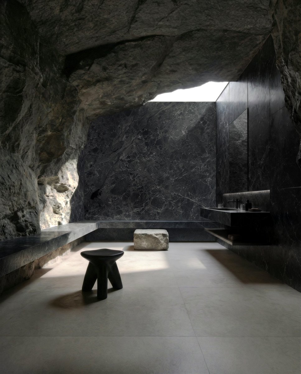 StoneGroup_Int's tweet photo. Damastas… make it unexpected. 🖤
An AI bathroom hidden inside a quarry sounds intense, until the marble steals the show. .
If you’re curious about how far imagination (and marble) can go, explore @ai.marbleworld on Instagram.
#aimarbleworld #aiart #stonegroup https://t.co/fS7y4wKhtu
