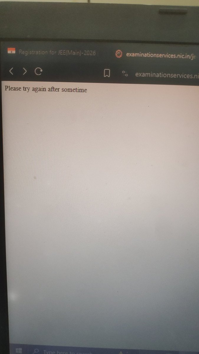 Adi_s60's tweet photo. @NTA_Exams @NTA_Exams @dpradhanbjp portal crashed for hours on Feb 25 (6-9 PM). I have 10+ screenshots from different students proving the server was DOWN. Your "issue resolved" email is false. We demand justice &amp; registration extension!
#JEEMain2026 #NTAServerDown #ExtendJEEregistration https://t.co/0CQG1mMrJW
