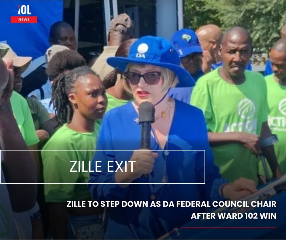 IOL's tweet photo. Helen Zille will step down as chair of the DA Federal Council following her party’s Ward 102 victory in Johannesburg. She is expected to assume the role of a PR councillor.
#news #HelenZille #DemocraticAlliance #federal #council #chair #Ward102 #victory
Read on https://t.co/ZIBsJhMdwJ