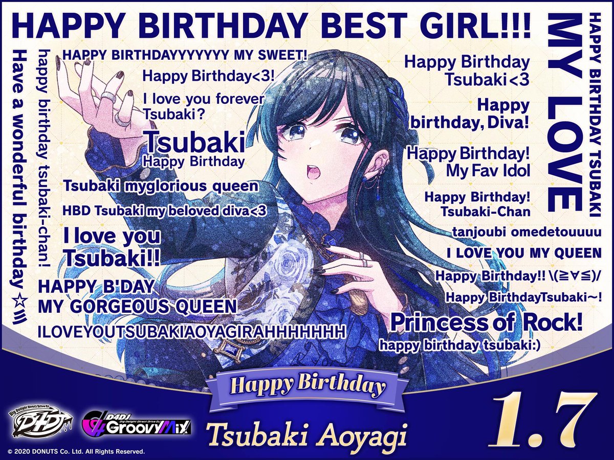 🎉 1/7 Happy Birthday Tsubaki! 🎂

Here are some of your wonderful birthday messages for Tsubaki! Thank you so much for all the love and support!

#D4DJ  #RONDO🌃 #青柳椿生誕祭2026