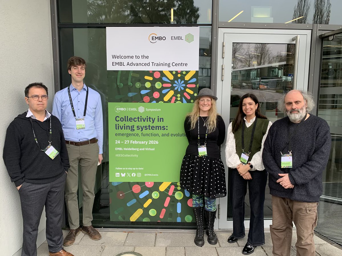 EMBLEvents's tweet photo. And just like that, #EESCollectivity is done! These last four days just flew by and we want to thank every participant, speaker, and organiser for making the first edition of the EMBO | EMBL Symposium 'Collectivity in living systems' such a success. We hope to see you at another event soon! 👋
Scientific organisers
• Tomás Alarcón, Centre de Recerca Matemàtica (CRM), Barcelona, Spain
• Bernat Corominas-Murtra, University of Graz, Austria
• Jordi van Gestel, EMBL Heidelberg, Germany
• Nicoletta Petridou, EMBL Heidelberg, Germany
• Allyson Sgro, HHMI, USA
Conference organiser
• Karoline Wolkersdorfer, EMBL Heidelberg, Germany