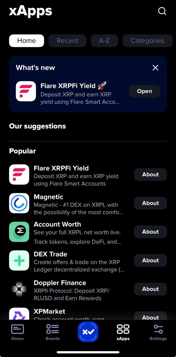 Great to see <a href="/FlareNetworks/">Flare ☀️</a> trending in Xaman’s xApp section. 🫡