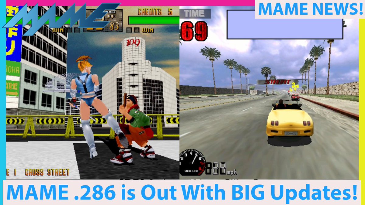 VEsoterica's tweet image. Every MAME release is important but #MAME 286 legit brings the heat this month! #Sega Model 2 improvements, Konami Hornet got a ton better, TMNT fixes and a ton more! Come see the #arcade news (vid in reply) #gaming #gamingnews #gaming_news