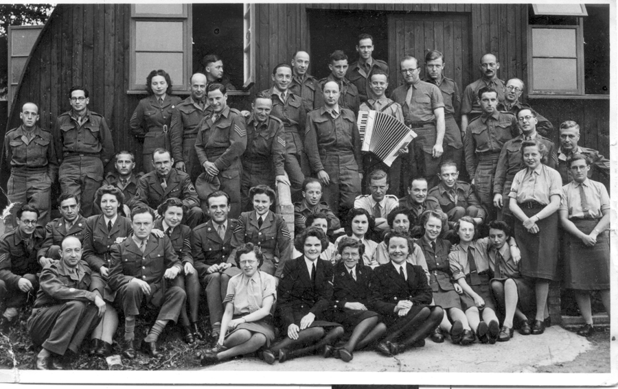Vital ‘secret listeners’, German-Jewish refugee men and women, at MI6 Spymaster Thomas Kendrick’s bugging operation, photographed at Latimer House during WW2: