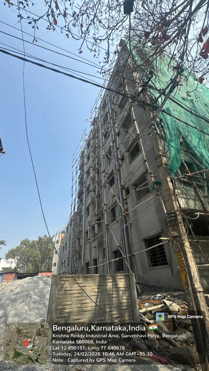 RTI_KARNATAKA's tweet photo. Blatant building violations at

📍 Survey No. 46/5, Hongasandra Village, Begur Hobli, Behind EKKA Hotel, Kudlu gate, Industrial Area, Bengaluru.  Ward 231 – Mangammanapalya, BBMP

7-floor construction without mandatory setbacks.

Where were the jurisdictional engineers during construction?

We are raising a complaint. Inspection & action demanded within 7 days.

If no action, complaint will be escalated before the Karnataka Lokayukta under Sec 7 for dereliction of duty.

Public safety cannot be compromised.
@GBA_office 

#BBMP #Bengaluru #RTI #BuildingViolation #Accountability #FightForRights