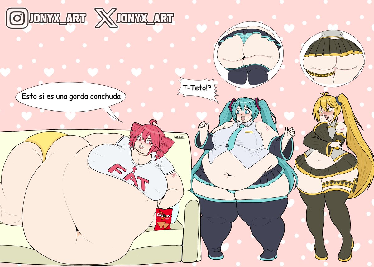 jonyx_art's tweet photo. Comisión de Kasane Teto, Hatsune Miku y Akita Neru

#art #dibujo #digitalart #oc #draw #drawing #fullcolor #newdrawing #arte #artedigital #fanart #anime #manga #ibispaint #jonyxart #comissionart #comisiones #comission #chubby #feederism #Teto #HatsuneMiku #triplebaka #neruakita https://t.co/dn0hes8cHy