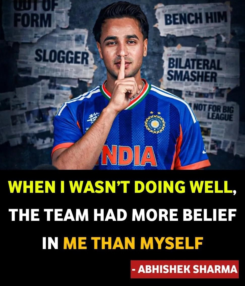 Abhishek admitted that his team’s faith in him was stronger than his own confidence during tough times.
#Epstein