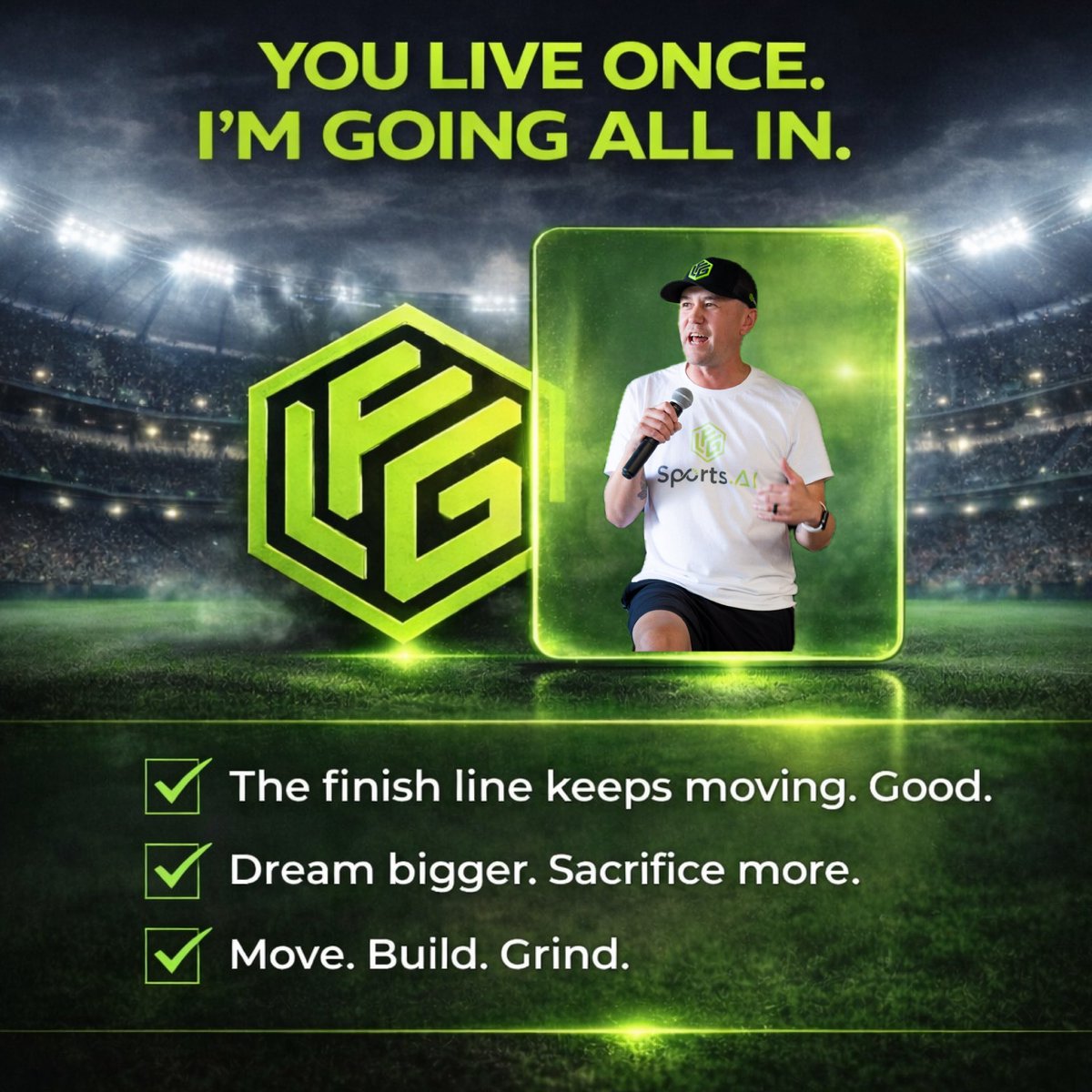 I’ve watched talented people get comfortable. I refuse to. I want to dream bigger, sacrifice more, build further, and keep moving the finish line. I don’t want to be like them. I’m going all in. You live once. LFG. #FounderLife #DreamBigger